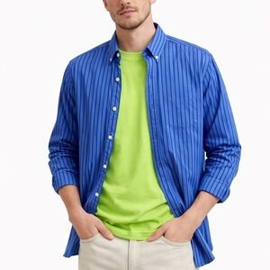 Denver Hayes Blue Striped Men's Shirt